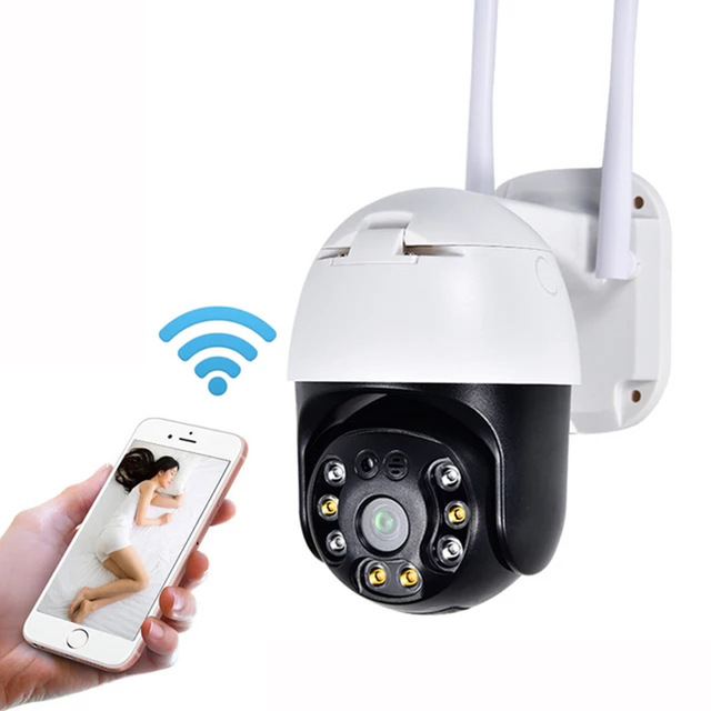 5MP Wifi IP PTZ Camera Outdoor Waterproof Dual Light Source Wireless High Speed Dome Camera Security Two Way Audio Video Monitor