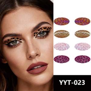 Nuevo maquillaje de ojos con purpurina a prueba de agua, tatuaje temporal para ojos, pegatinas, tatuaje de sombra de ojos, tatuaje con estampado de <span class=keywords><strong>leopardo</strong></span> para niñas y mujeres - Product Image 1