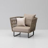 Ensemble mobilier moderne en rotin imperméable pour trois personnes table basse et chaise de protection solaire pour cour, jardin, balcon et loisirs