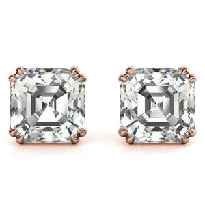 Rose Gold Yellow Gold Stainless Steel <b>Stud</b> <b>Earrings</b> Oval Cut Diamond Look Casual Sporty Style Jewelry for Women - Product Image 1