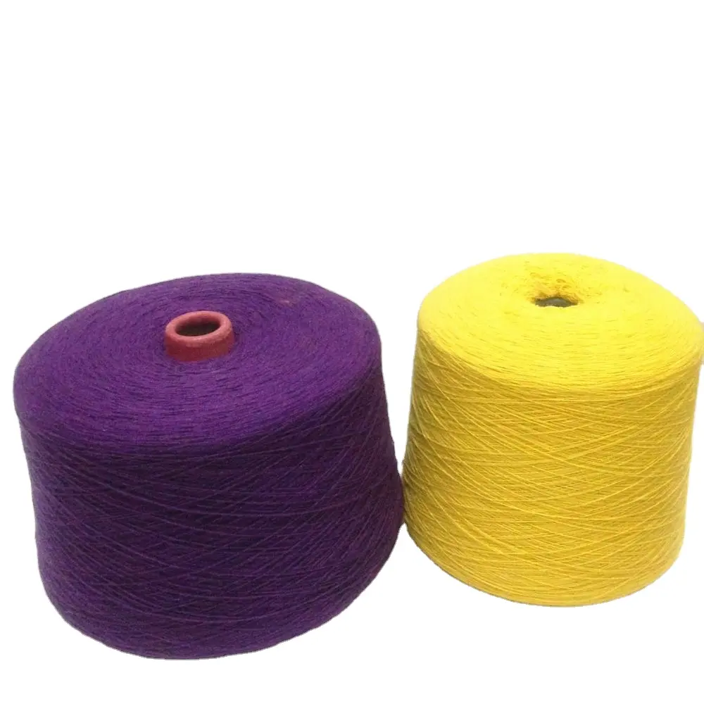 Wholesale Eco Polyester Cotton Acrylic Blended Spun Yarn Melange Recycled Soft Acrylic Knitting Yarn