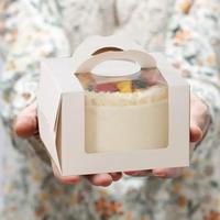 Boîte à cupcakes en papier sulfurisé durable avec poignée pour pâtisserie, mini-gâteaux à emporter et coffret cadeau de bonbons