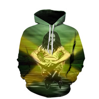 Sudadera con capucha para hombre, con estampado 3D de moda, talla grande