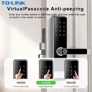 กุญแจล็อคประตูอัจฉริยะแบบสแกนลายนิ้วมือ Tuya สำหรับประตูไม้ภายในบ้าน - Product Image 4