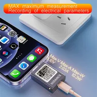 Testeur multifonction 13 en 1 DC 4,5-50V 0-12A avec affichage numérique, voltmètre, ampèremètre, compteur de puissance, chargeur de téléphone portable Type-C, testeur PD3.1