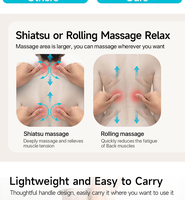 Cojín de Masaje Profesional LEMESY, Simula Masaje Humano, Multiacción, Shiatsu, Amasamiento, Presión, Ajustable, con Calor
