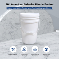 Ember Plastik PP Tahan Lama Desain Sempit 20L, Dapat Ditumpuk, untuk Pengiriman Massal Industri Kimia