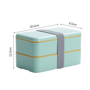 กล่องเบนโตะ 2 ชั้นพร้อมอุปกรณ์ในตัว กล่องอาหารกลางวันแบบกันรั่วสำหรับผู้ใหญ่และเด็ก - Product Image 5