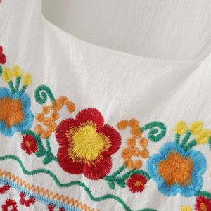 ชุดเดรสผ้าฝ้ายลำลองแบบใหม่ แขนยาว ปักลาย - Product Image 6