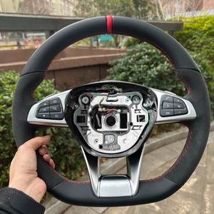 Volant de direction en cuir perforé et fibre de carbone pour <span class=keywords><strong>Mercedes</strong></span> Benz <span class=keywords><strong>GLC</strong></span> GLC63 AMG, <span class=keywords><strong>prix</strong></span> de gros direct d'usine - Product Image 4