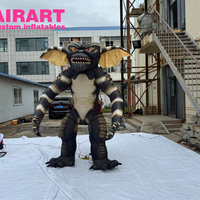 Modèle de chauve-souris gonflable de 3m de haut, ballon gonflable de personnage de monstre pour Halloween