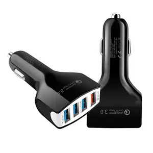 QC3.0 퀵 charging 4 port usb car charger 카 fast mobile 충전기 compatible 대 한 ios 안드로이드 폰 및 타 devices