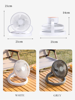 2022 alimenté par batterie personnelle, utilisé dans les tentes avec crochet de suspension, ventilateur de plafond de table de bureau Rechargeable avec lumière led