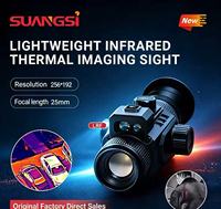 Lunette thermique Suangsi 256x192, vision nocturne, imagerie infrarouge, grossissement 12x, 7 niveaux de luminosité, portée 1800m, fréquence d'images 50Hz, 1