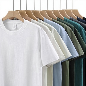 T-shirts d'été décontractés en coton uni de haute qualité pour hommes, grandes tailles, logo personnalisé sur le devant, tissu 230g, coupe oversize – Vente en gros - Product Image 1
