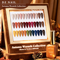 Vernis à ongles en gel UV LED DZ Automne Hiver Couleur Unie Sans HEMA & TPO, Soak Off, pour Manucure en Salon OEM&ODM