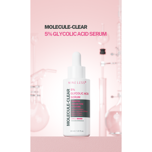 [NINELESS] Sérum resurfaçant à l'acide glycolique 5% Molecule Clear 30ml pour exfoliation chimique AHA et peeling pour une peau lisse - Product Image 5