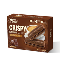 Novanacx 95g Vanille Citron Chocolat Aromatisé Sandwich Biscuits Biscuits Croustillant Glucose Cuit Doux Goût Boîte Emballage