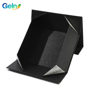 Hot Sang Trọng Từ Hộp Quà Tặng Bao Bì Ribbon Xử Lý Gấp Biểu Tượng Tùy Chỉnh Cứng Cứng Các Tông Giấy Màu Đen Màu Hồng Quần Áo Chèn - Product Image 4