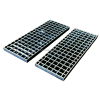 Grille en barres d'acier galvanisé à surface plane pour système de drainage, plateforme de sol et passerelle