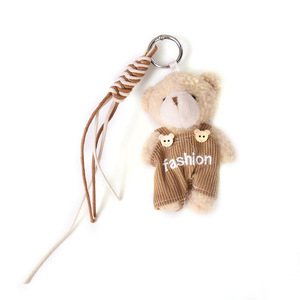 <b>Cute</b> Teddy <b>Bear</b> Plush Pendant Keychain Soft PP Cotton Small Doll Gift For Youth Bag Accessory - Product Image 4