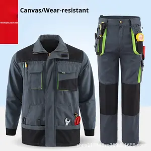 고급 춘추용 고가시성 CE 인증 남녀공용 작업복 세트 신제품 정전기 방지 내마모성 주름 방지 - Product Image 5