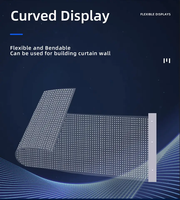 Led Invisible Cristal Film Écran Fenêtre Verre Publicité Commerciale Affichage Led Transparent sur Verre