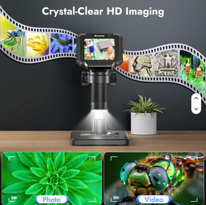 จอแสดงผล IPS LCD ขนาด 2.8 นิ้ว <span class=keywords><strong>ค</strong></span>วามละเอียด 1080p กำลังขยาย 1000 เท่า โฟกัสแบบแมนนวล กล้องจุลทรรศน์ดิจิตอลสเตอริโอ ไฟ LED ให้แสงสว่าง รองรับการ์ด TF - Product Image 4