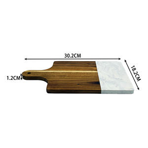 Groothandel Natuurlijke Live Edge Marmer En Hout Peddel Leisteen Board Kaas Keuken Snijplank - Product Image 2