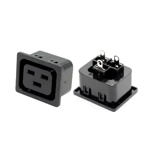 Conector de tomada AC para unidade de distribuição de energia em rack, conector PDU IEC 60320 C19