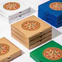 Boîte à pizza triangulaire personnalisée de haute qualité, en carton ondulé, avec revêtement UV gaufré, pour usage industriel alimentaire