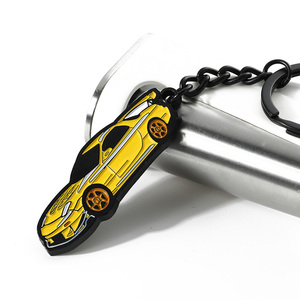 कस्टम लोगो जस्ता मिश्र धातु एनमेल कार आकार धातु की चेन कार टिकाऊ गैर-फीका पेरेंट कीरिंग कीचेन उपहार - Product Image 4