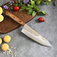 Coffret de couteaux de chef Yangjiang en acier triple alliage 10Cr15CoMoV, traités sous vide, ambidextres, design minimaliste moderne, boîte en bois