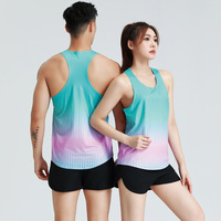Débardeur de marathon léger personnalisé unisexe, maillot de sport en polyester à séchage rapide, débardeur de course respirant pour homme