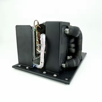 Mini-refroidisseur AC, unité de condensation à tube de cuivre pour réfrigération, refroidisseur de gaz, compresseur, armoires solaires pour crème glacée