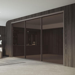 SUNHOHI cadre invisible <span class=keywords><strong>lunette</strong></span> étroite porte coulissante en aluminium grand champ de vision triple tringlerie portes coulissantes en verre pour les maisons - Product Image 3