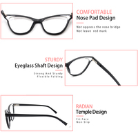 Lunettes optiques œil-de-chat pour femmes, monture en acétate de qualité supérieure avec verres PC durables, lunettes de vue