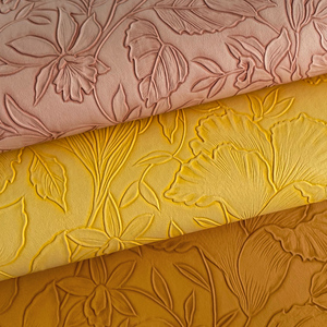 Cuero Sintético de Alta Calidad con Estampado Floral, Color Sólido, Resistente al Desgaste, para Decoración, Bolsos, Cubiertas de Libros - Product Image 4