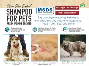 Jasmine Beraroma Kontrol Bau Super MSDS Bersertifikat Semua Organik Alami Sampo Anjing Kondisioner