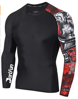 Maillot de cyclisme léger grande taille pour homme - Respirant, séchage rapide, extensible dans les quatre sens, mélange polyester/spandex, manches longues