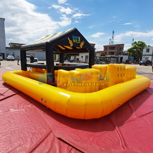 Piscina inflable con barra, asientos y luces para fiestas en el patio trasero, casa de bar acuática. - Product Image 4