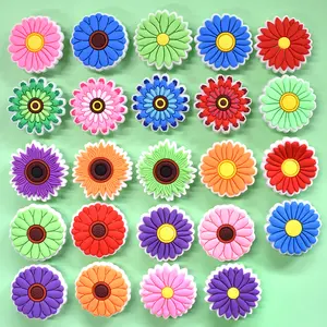 2024 New Low Priced Pvc Flower Charms Sandals Shoes Decorations For Kids Shoe Decorations