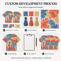 Fabricant de T-shirts Tie-Dye Multicolores à Marque Blanche – 100% Coton, OEM, ODM, Vente en Gros pour Marques de Vêtements