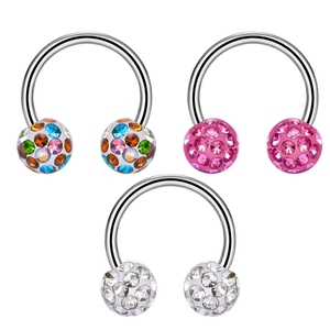 G23 Titan 16G Nasenseptum-Ringe mit Discokugel, Glitzernde CZ-Ohrringe, Kristall-Ohrringe, Piercing-Schmuck - Product Image 1
