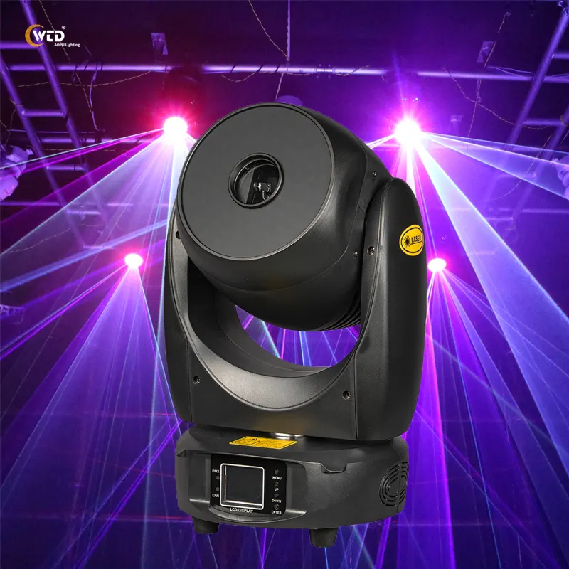 AOPU lampu kepala bergerak Laser RGB, lampu utama bergerak 3W 5W 6W 7W warna penuh cocok untuk klub malam bar musik Restoran