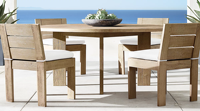 Table à manger ronde contemporaine en bois massif avec trois pieds de support en dalle pour résidence