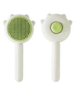 Self-Cleaning Pet <b>Massage</b> Pet <b>Cat</b> Brush Curved <b>Massage</b> Needles Pet Brush with a Release Button - Product Image 1