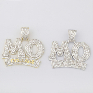 A medida Premium 925 Plata HipHop corte esmeralda lujo Moissanite piedra Unisex encanto elegante moda joyería fina colgantes y dijes - Product Image 2