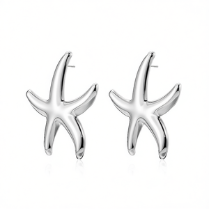 Amy Amy Star <b>Stud</b> Earrings <b>Silver</b> Plated For Women Casual Party Jewelry PE2020 - Product Image 3