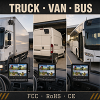 Système de Moniteur de Recul de Voiture Étanche AHD WiFi 7 Pouces avec Options 1 à 4 Caméras, Appairage Sans Fil, Vision Nocturne pour Véhicules Commerciaux